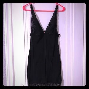 VS Black Silk and Lace Lingerie Dress
